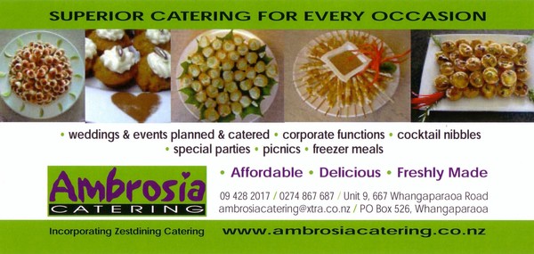 Ambrosia Catering Business, Whangaparaoa